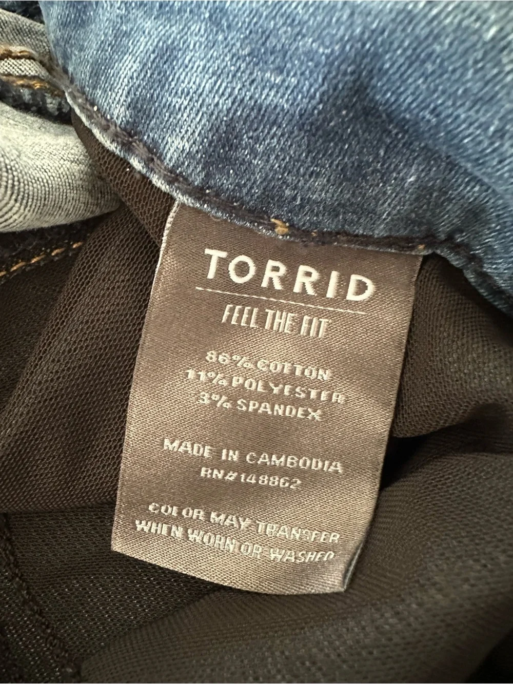 Torrid Trio Fit Slim Boot Limitless Stretch Mid-Blue Straight Jeans - 16-20